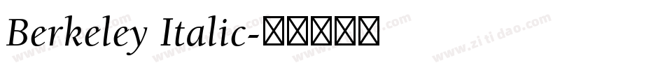 Berkeley Italic字体转换